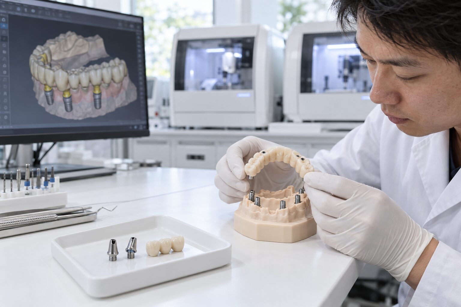 Implant production support for dental laboratories