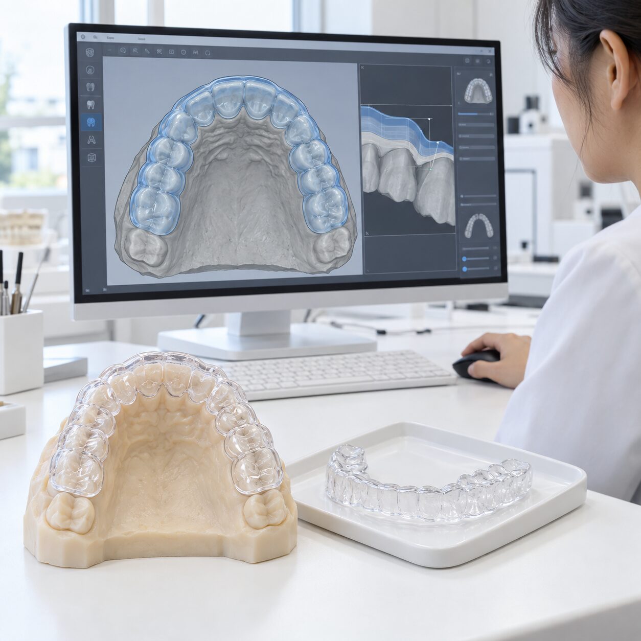 Digital dental splint CAD design